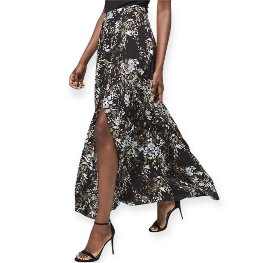 White House Black Market Floral Print Maxi Skirt